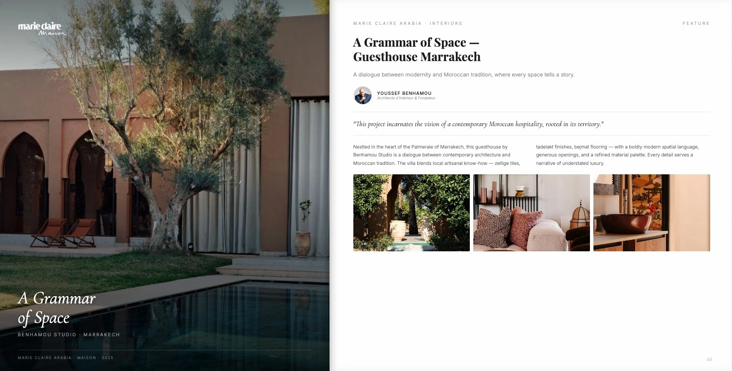 A Grammar of Space — Guesthouse Marrakech